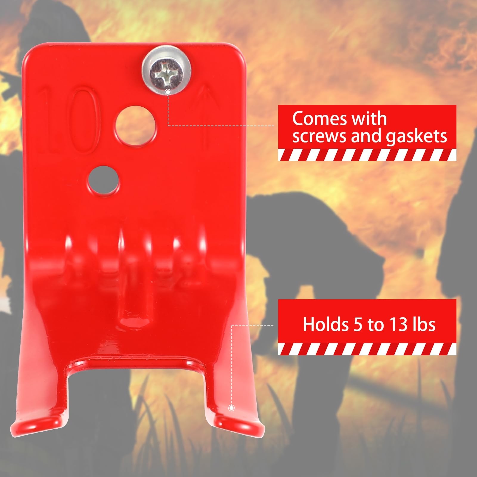 24 Sets Universal Fire Extinguisher Bracket Fork Style Mount Holder 513 Lb Red