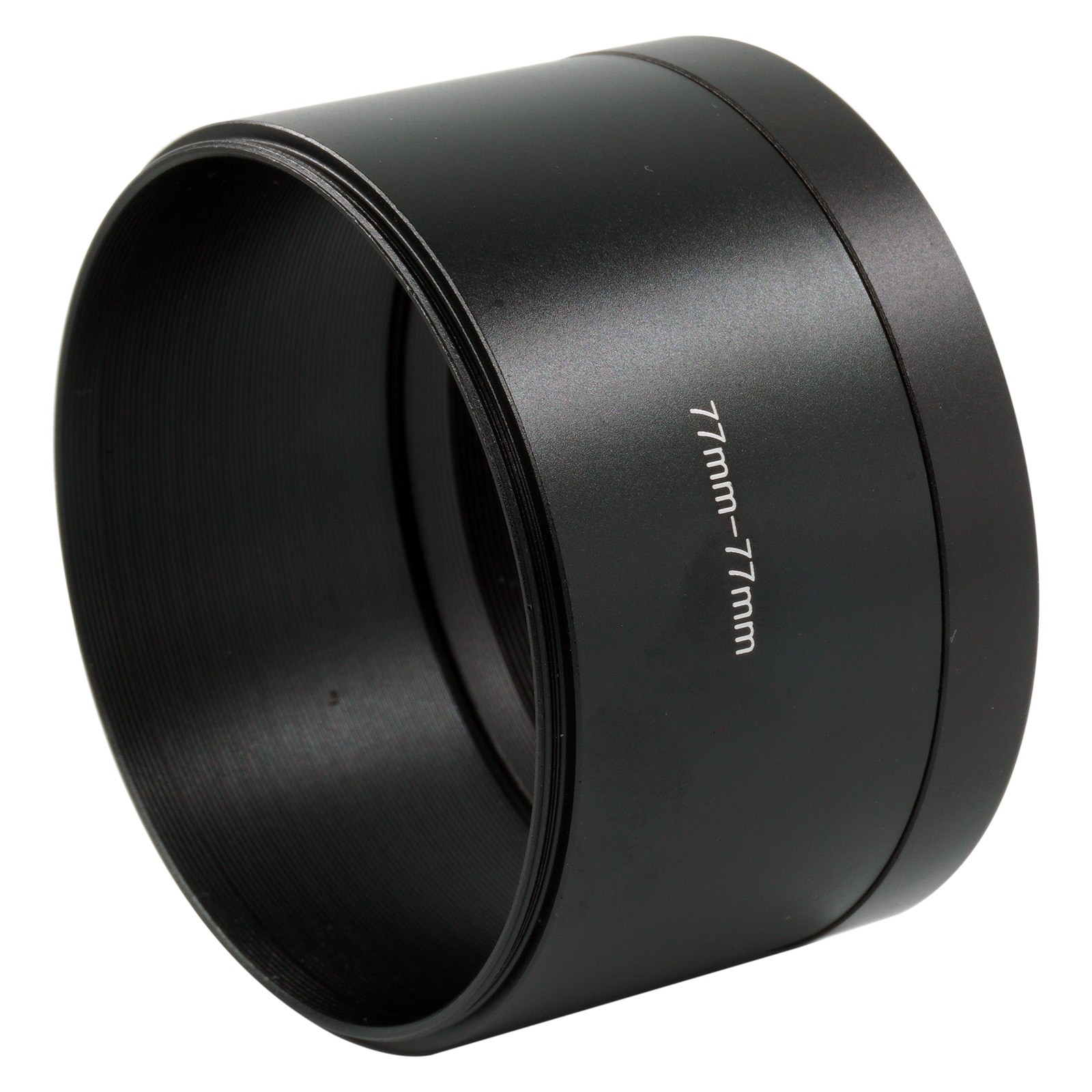 Aluminum M77-M77 77mm x 0.75mm Screw Mount Extend Tube Adapter Lens Hood