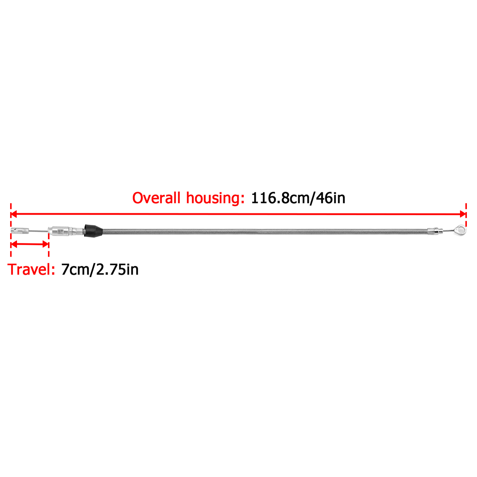 46" Extended Quick Connect Upper Clutch Cable for Harley M8 Softail Fat Bob Boy