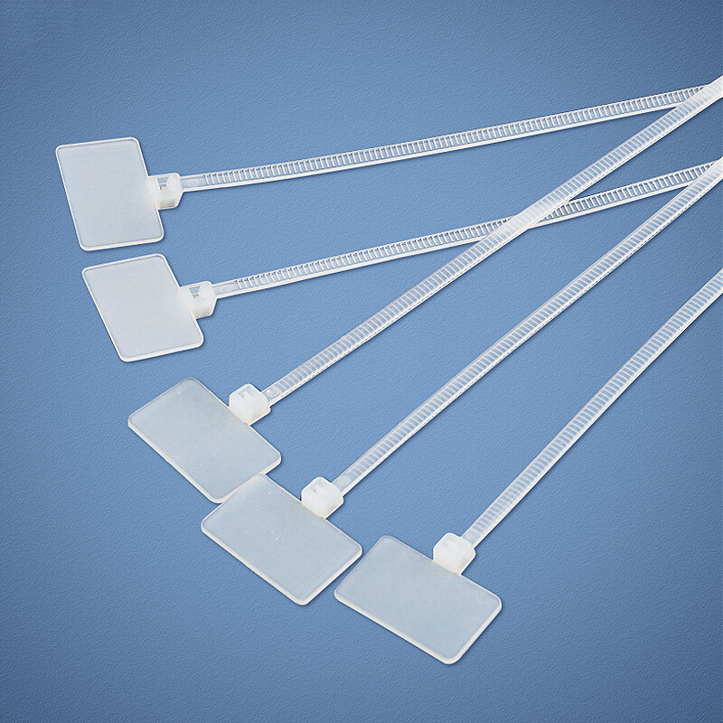 3mm 4mm Nylon Plastic Self-Locking Label Tie Network Cable Marker Wire Strap Zip