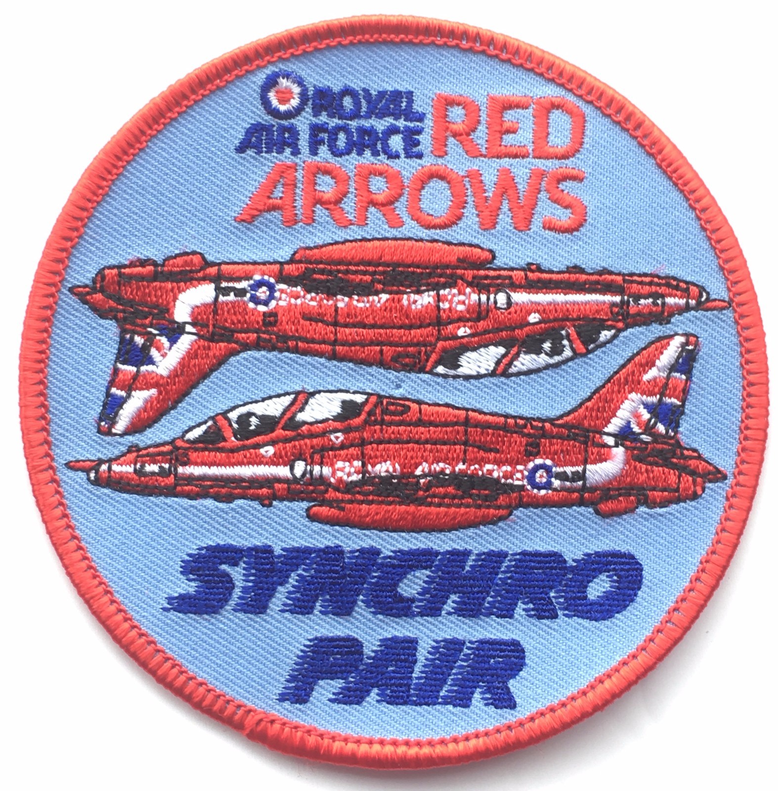 RAF Red Arrows Synchro Pair Royal Air Force Military Embroidered Patch