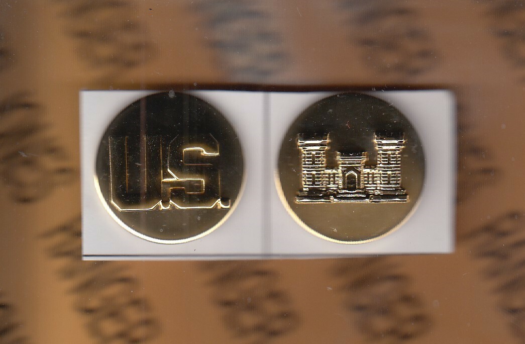 US Army Enlisted U.S. & Engineer ENG Branch BOS award badge set c/b