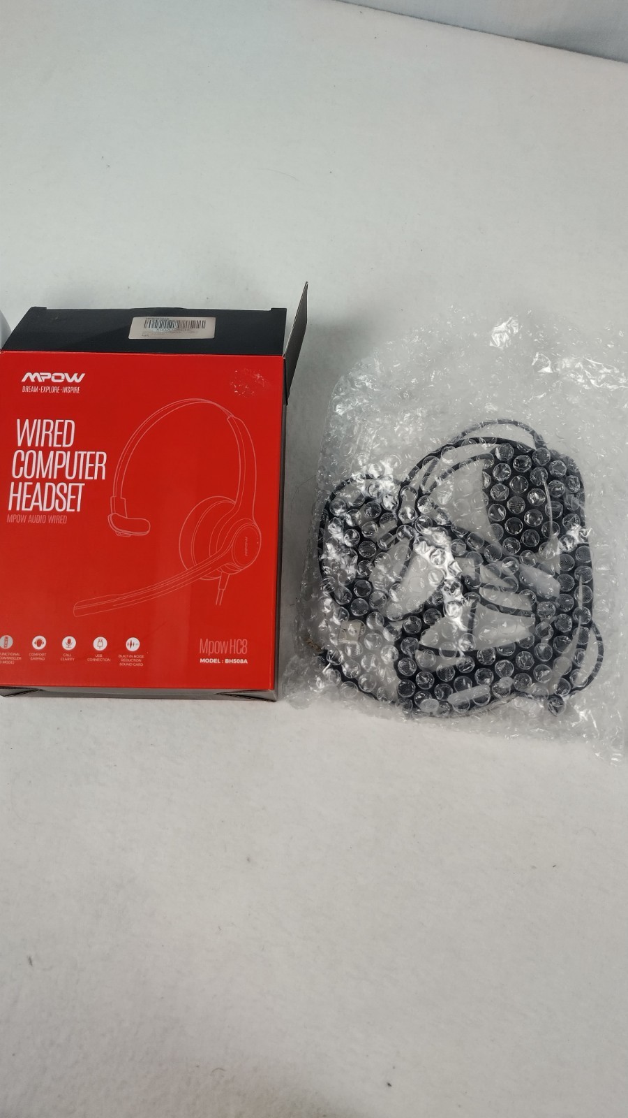 MPOW Hc8 Wired Computer Headset Noise Reduction Model Bh508A New With Out Tags