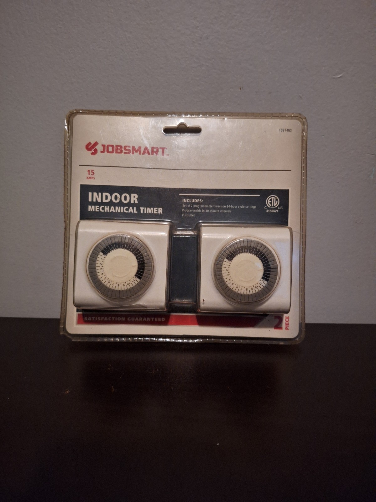 Indoor Mechanical Timer 2-pack Jobsmart 15Amps New