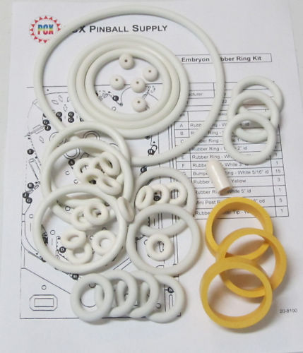1981 Bally Embryon Pinball Rubber Ring Kit