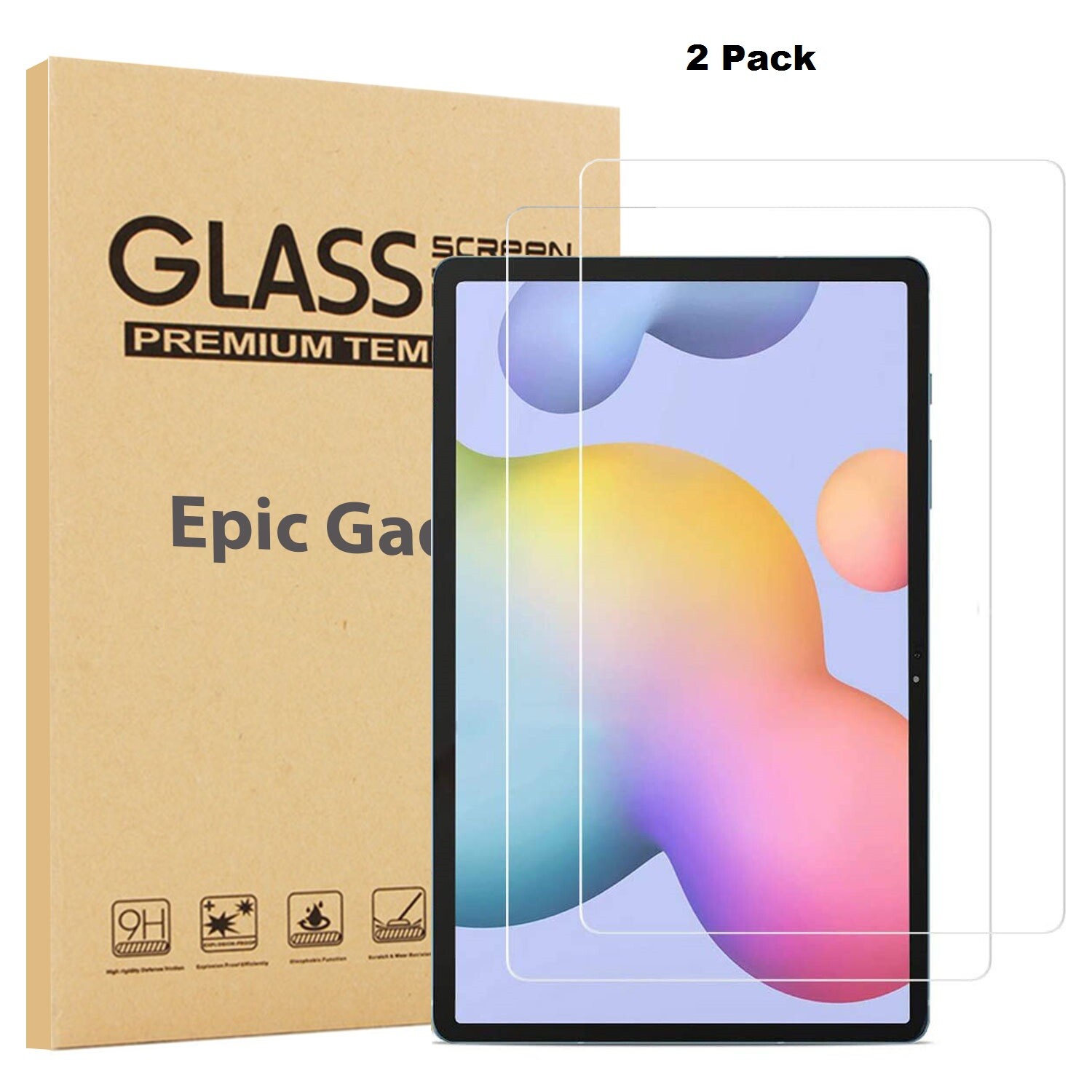 2 Pack Tempered Glass Screen Protector For Samsung Galaxy Tab S7 FE 12.4" T730