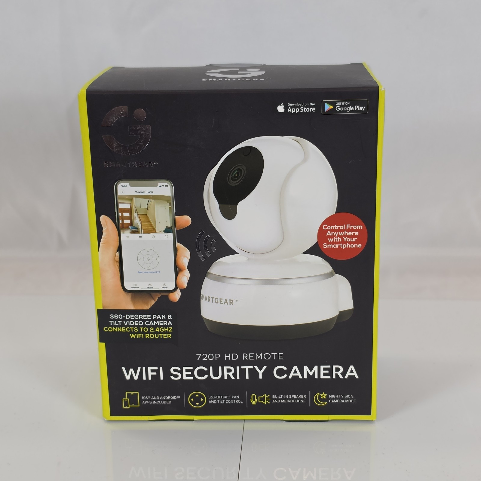 SmartGear STG-6581-KB 720P HD WiFi Security Camera 360 Pan Tilt Night Vision NOB