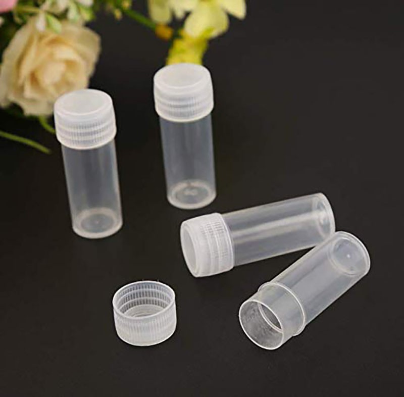 5ml Transparent Plastic Sample Bottle Test Tube Bottles Vials Storage Containers