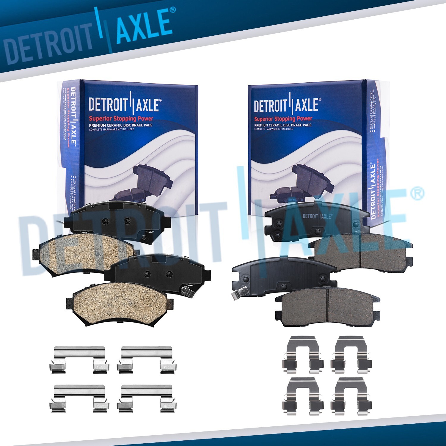 Front Rear Ceramic Brake Pads Kit for Century Regal Impala Grand Prix Montana