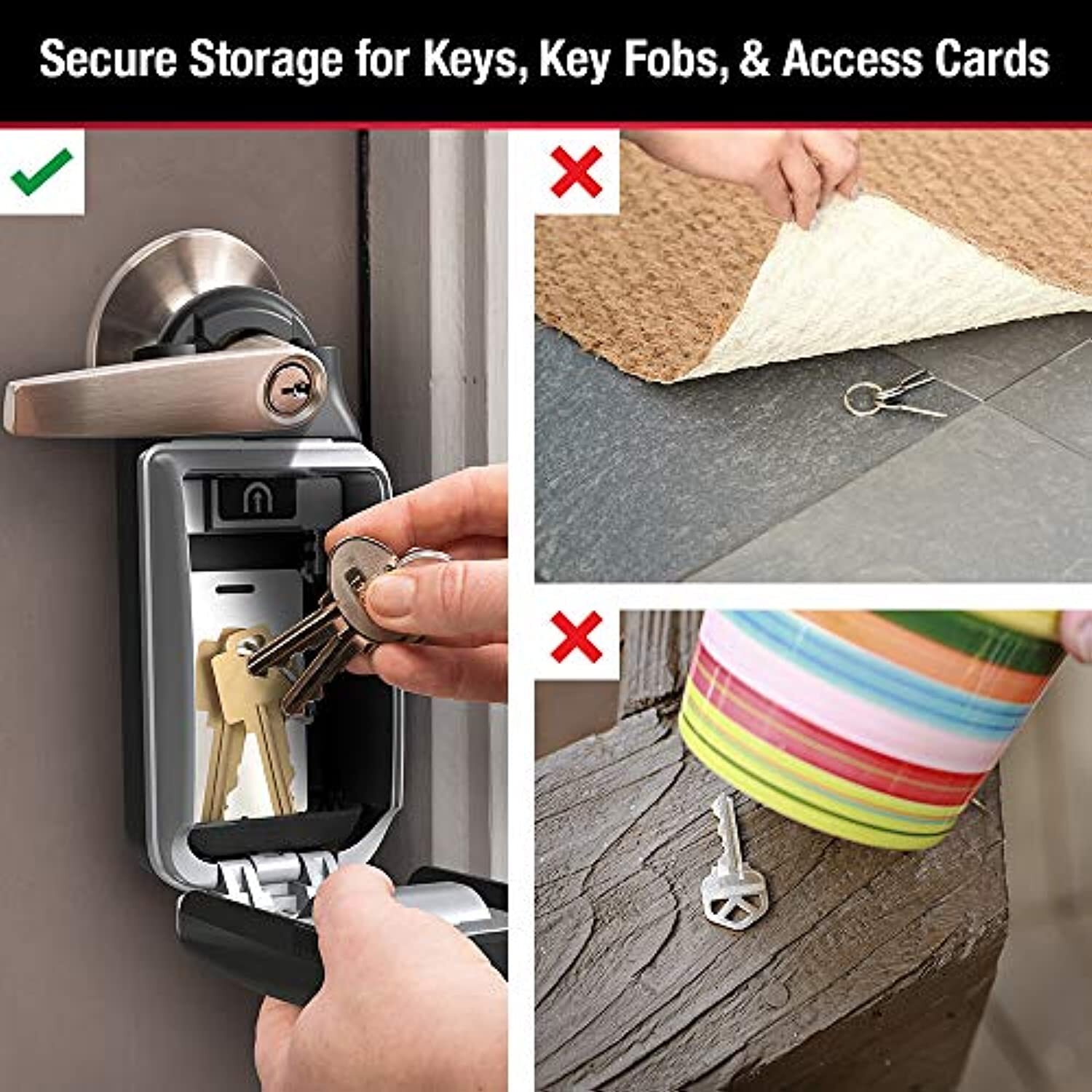 Master Lock 5420D Set Your Own Combination Portable Lock Box with Adjustable