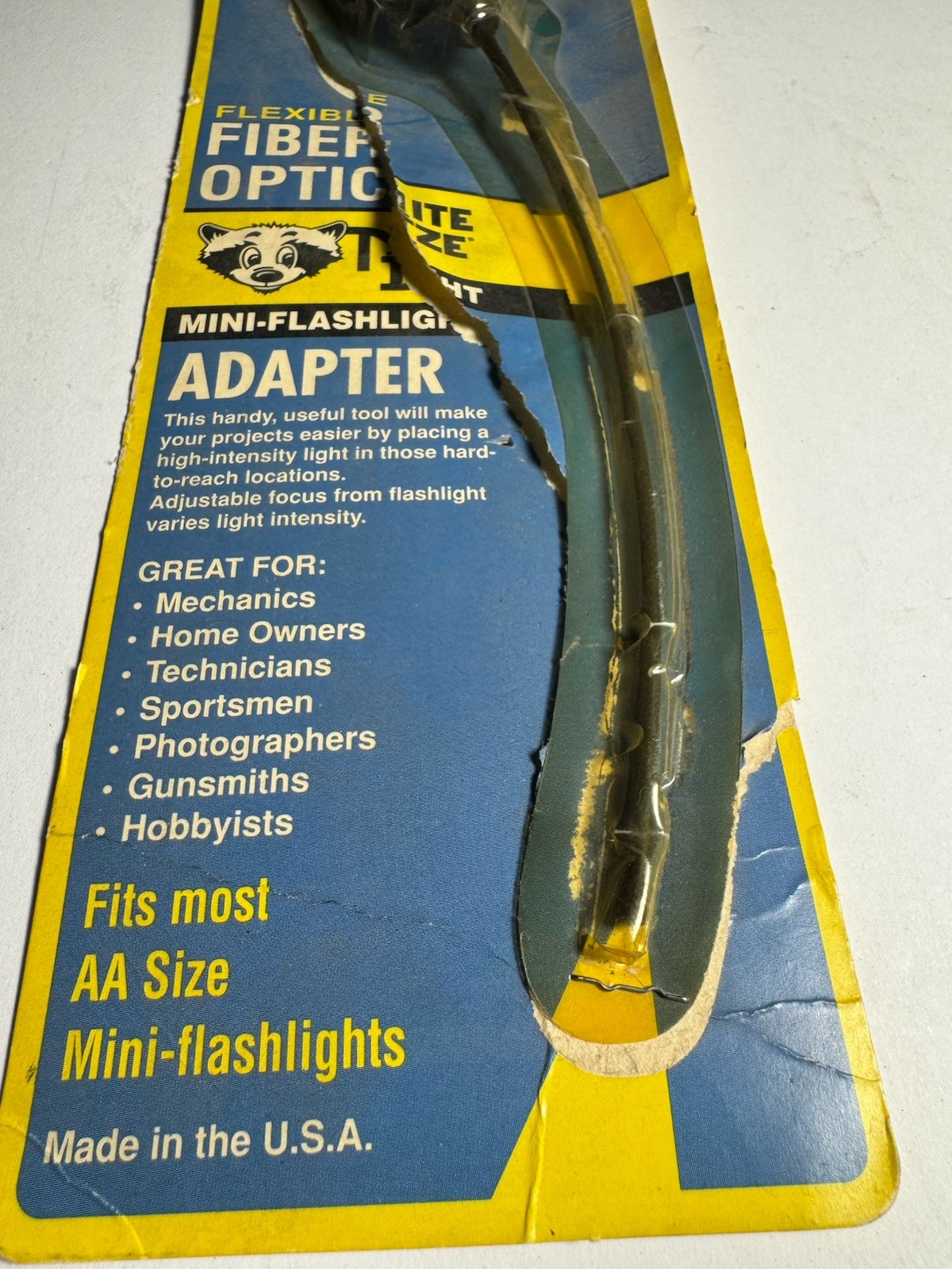 Vintage from 1994 - Flexible Fiber Optic Mini Flashlight Adapter