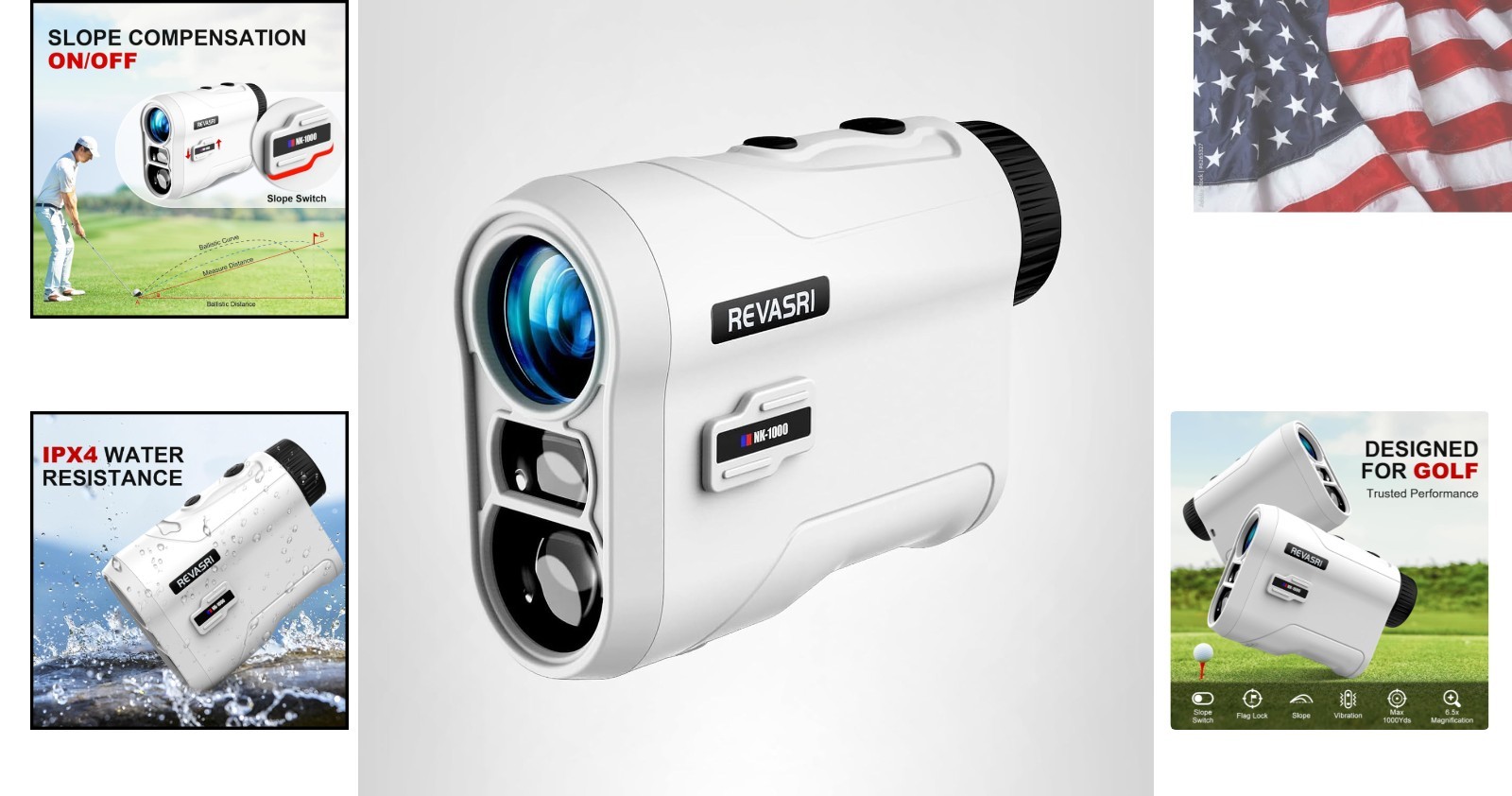 Golf Rangefinder with Slope and Pin Lock Vibration, External Slope Switch for...