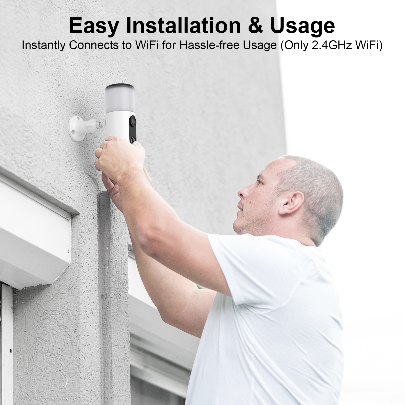 ANRAN 2K Wireless Solar Battery Floodlight Security Camera Home WIFi CCTV Camera
