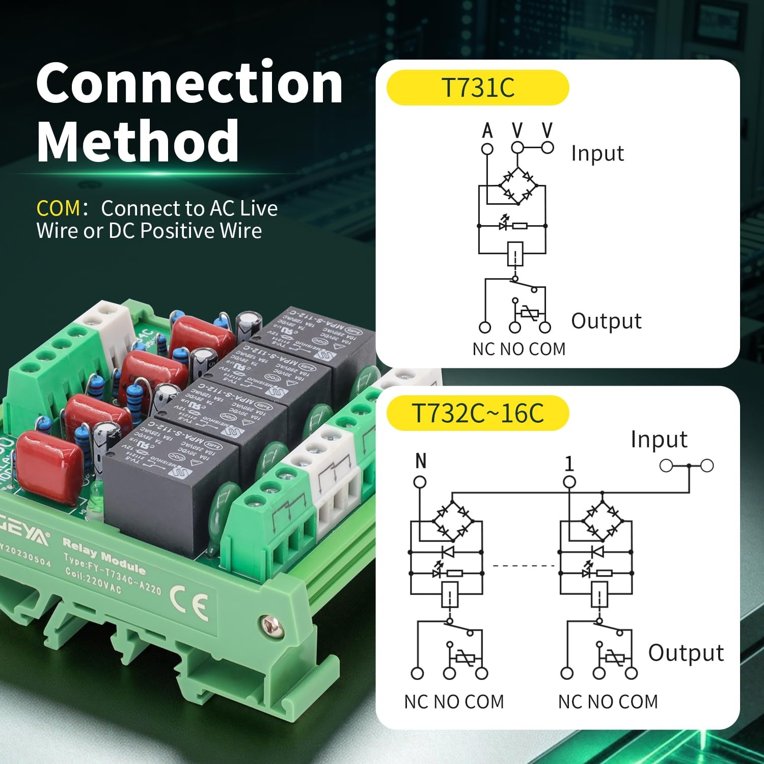GAEYAELE 2 Channel Relay Module AC/DC 24V Interface 24VACDC, 2