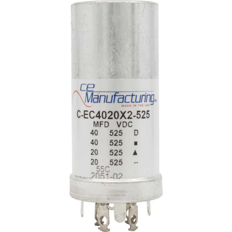 Can Capacitor, CE Manufacturing, 525V, 40/40/20/20 μF