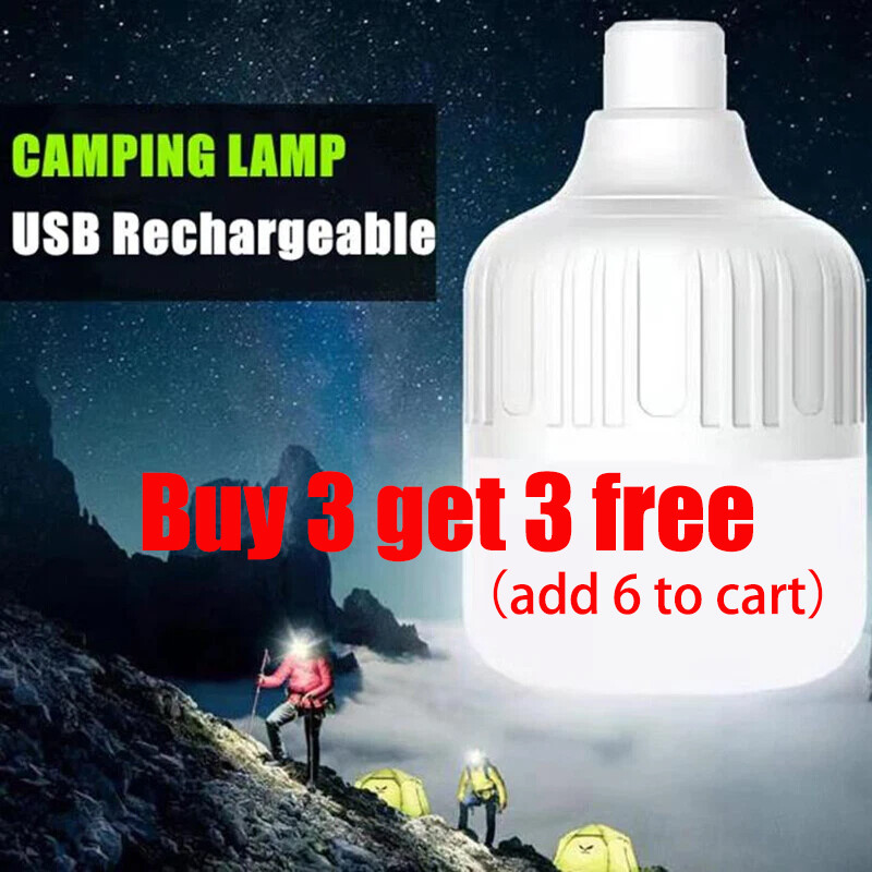 80W, Portable USB Rechargeable LED Lamp Bulbs, Camping Fishing Lantern Outdoor~