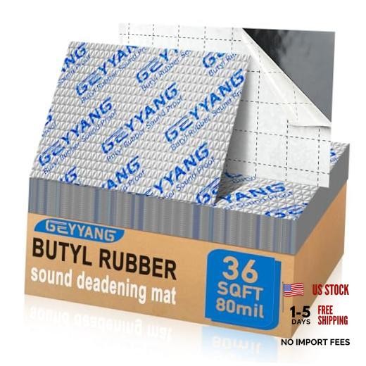 GEYYANG 33 Pcs Automotive Sound Deadener | Premium butyl 80 mil 36 sqft