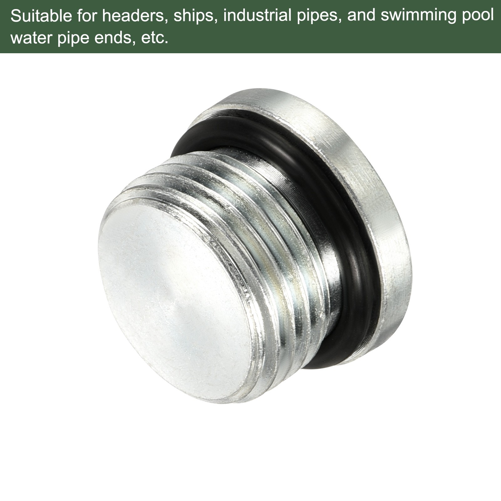 2 Pcs 3/4-16UNF Pipe Plug,for Terminate Pipe Ends (Silver)