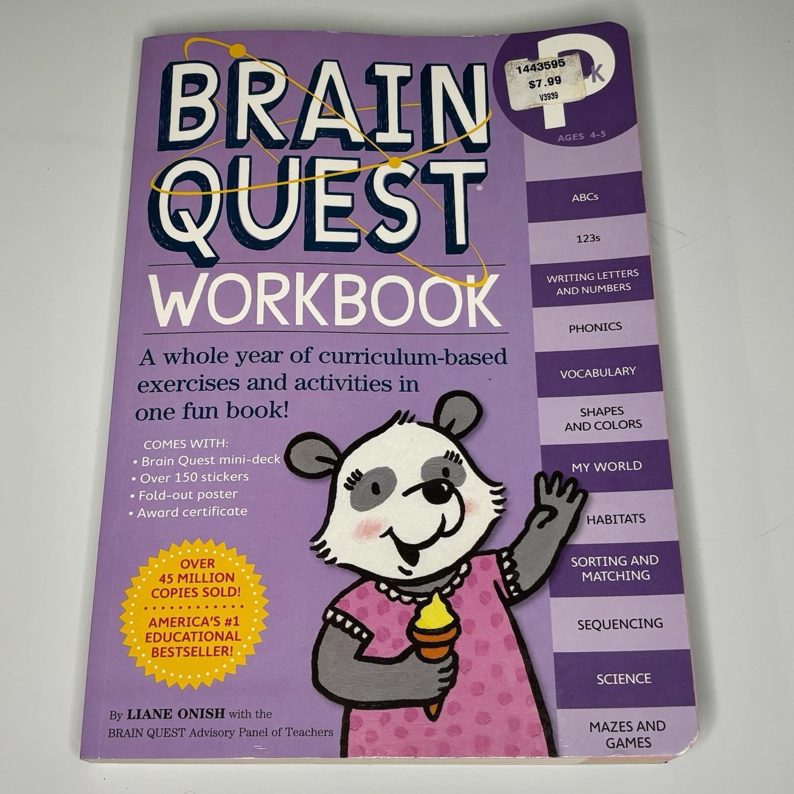 Brain Quest Work Book 150 Stickers Questions and Answers Ages 4-5