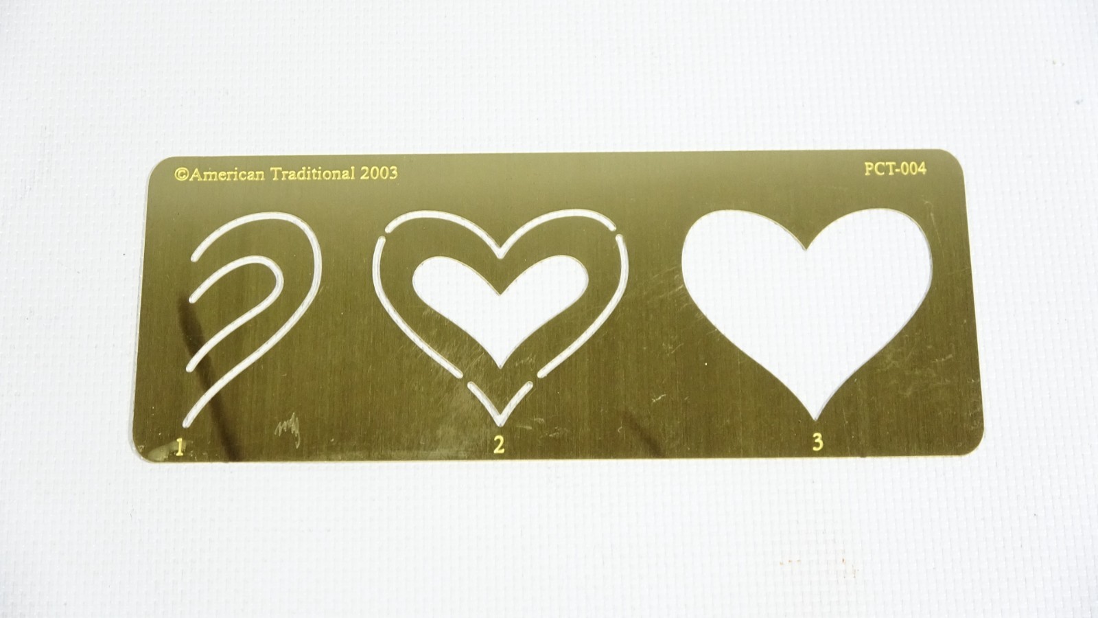 Hearts - American Traditional Embossing Stencil Template PCT-004 - 2003
