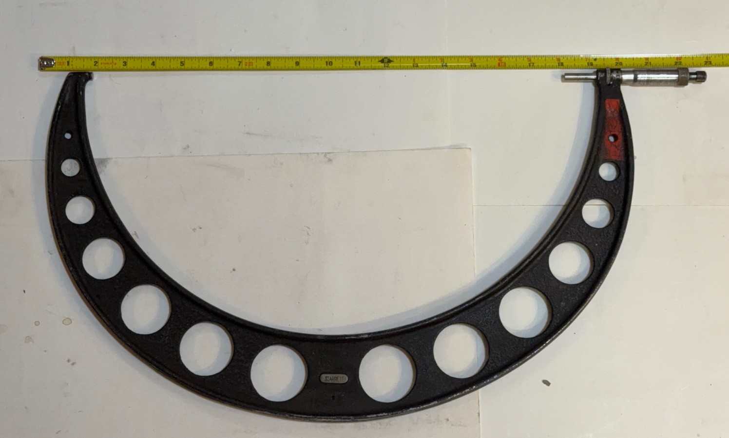 Starrett 16” – 17”  Outside Micrometer #436 Locking Ratcheting