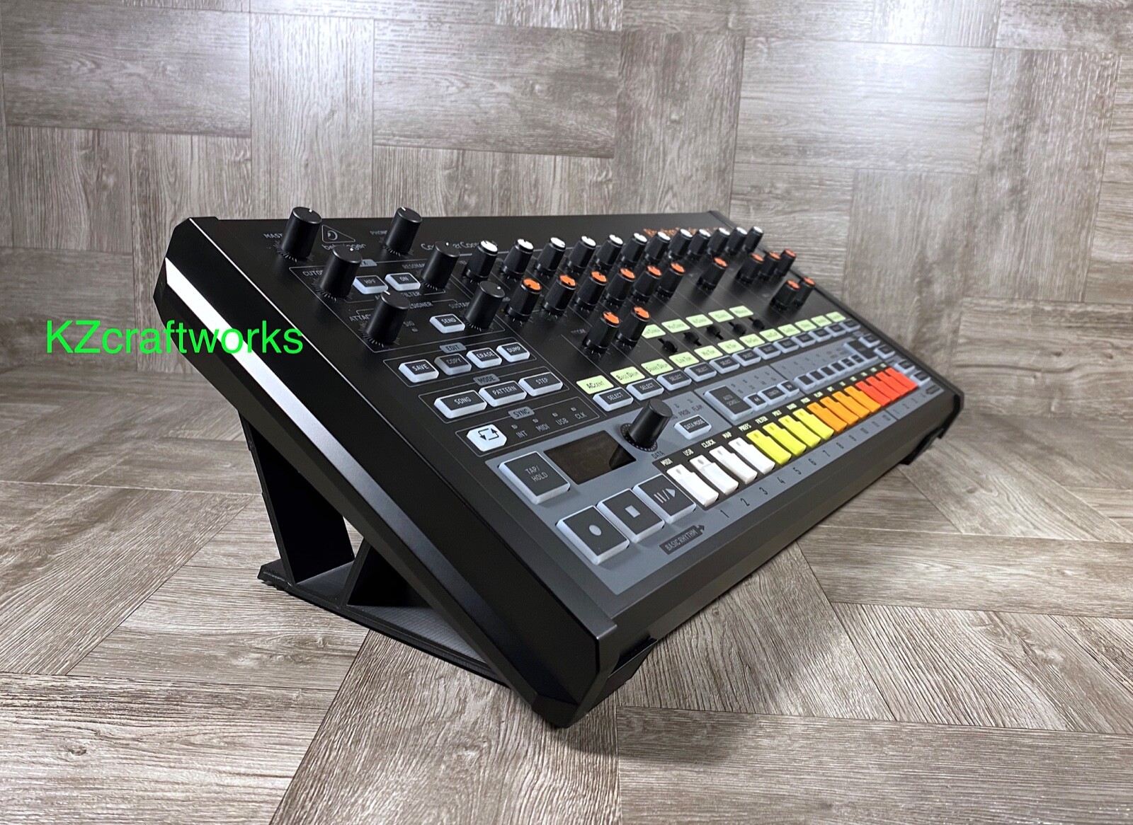 25º Stand for Behringer RD-8 / RD-9 / LMdrum Drum Machine - color BLACK - USA