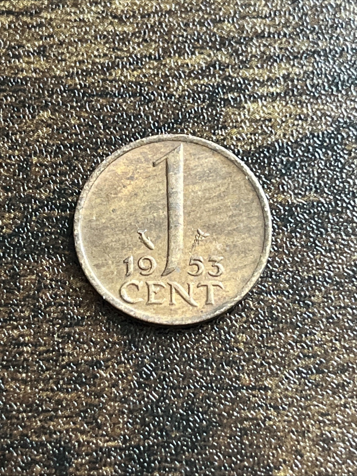 1953 Netherlands 1 One Cent Actual Coin TB4445*