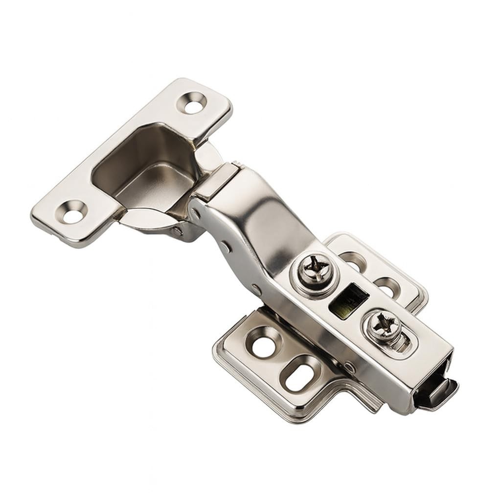 2-Pack Frameless Concealed Cabinet Hinges, Soft-Close, 2D Adjustable (Half-Ov...