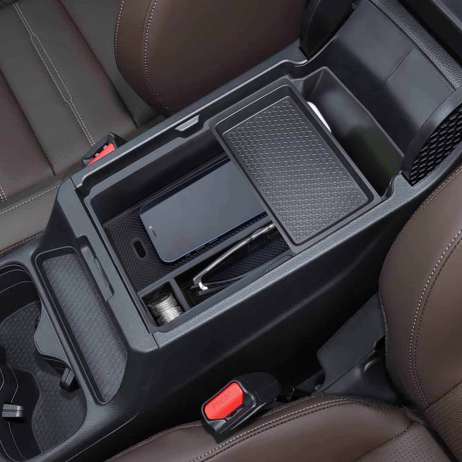 Neepiar Center Console Organizer 1 Pcs Organizer, Black