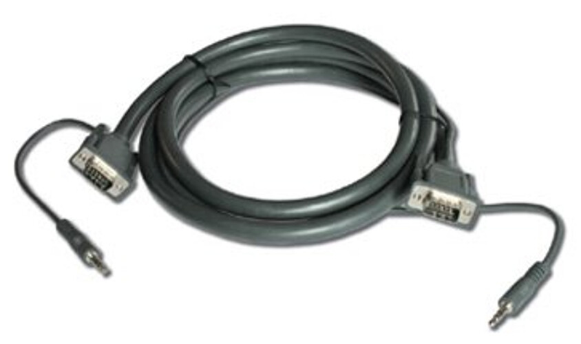 Kramer C-GMA/GMA-15-RST-AG Molded 15-pin HD Plus Audio (Male-Male) Cable (15')