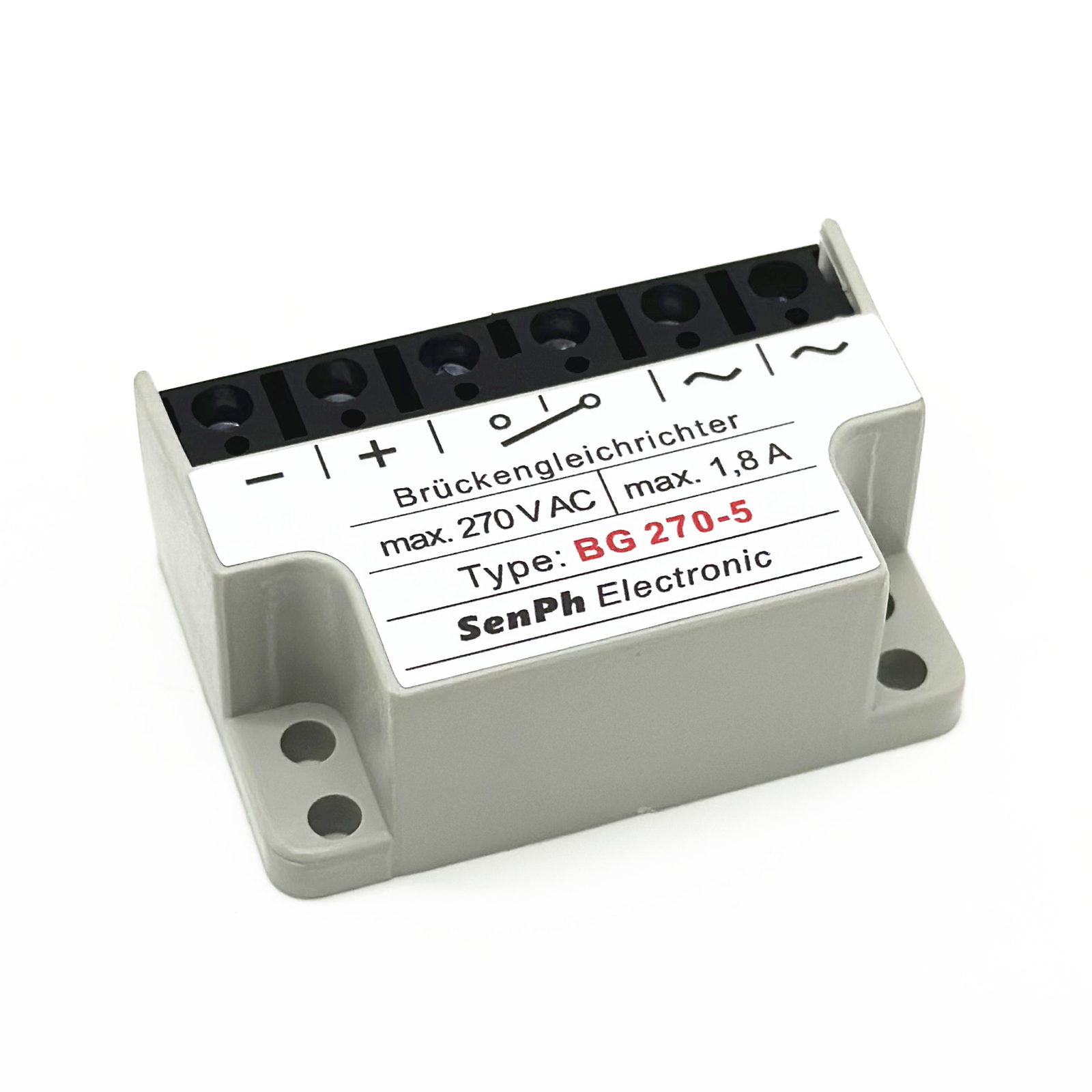 SENPH Brückengleichrichter Type: BG 270-5 270VAC 1,8A Full-Wave rectifier module