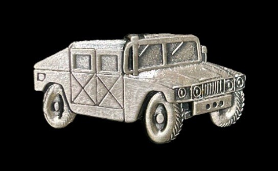 Military Humvee Army Marines Hummer 1-7/8” Pewter Tone Pin