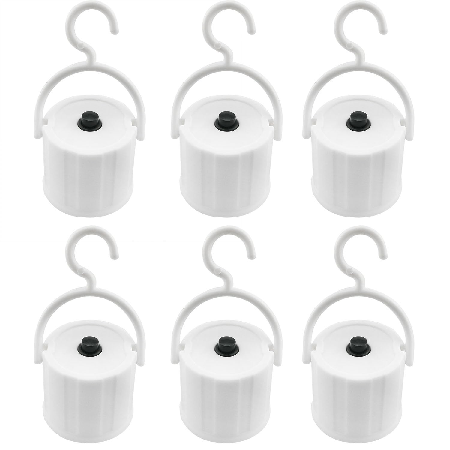 CHENJIN 6PCS E27 Emergency Socket with Switch Button Hook Light Bulb White