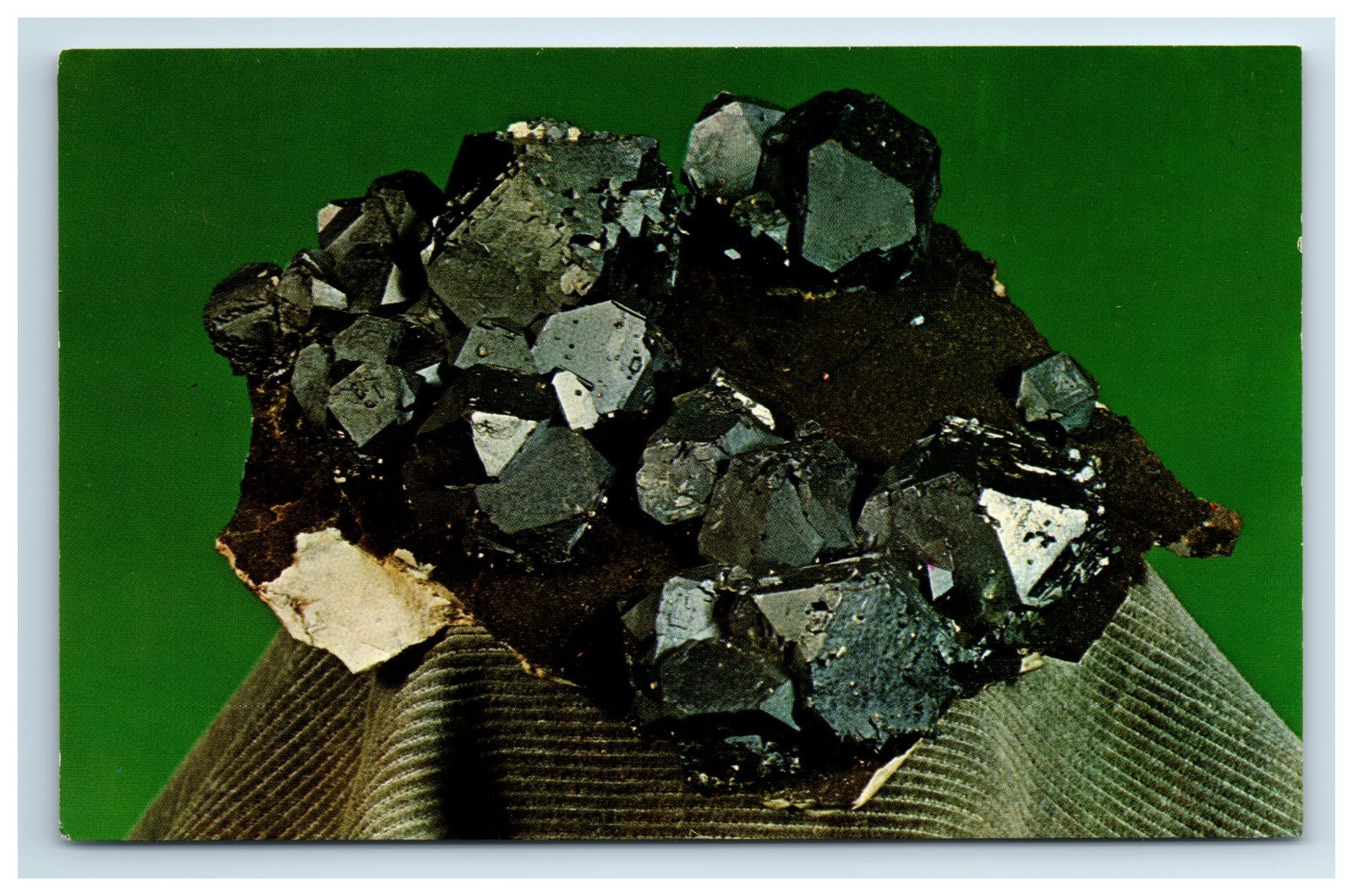 Postcard Galena Octahedral Form Sulphide of Lead Rock Mineral Hunting Lapidary