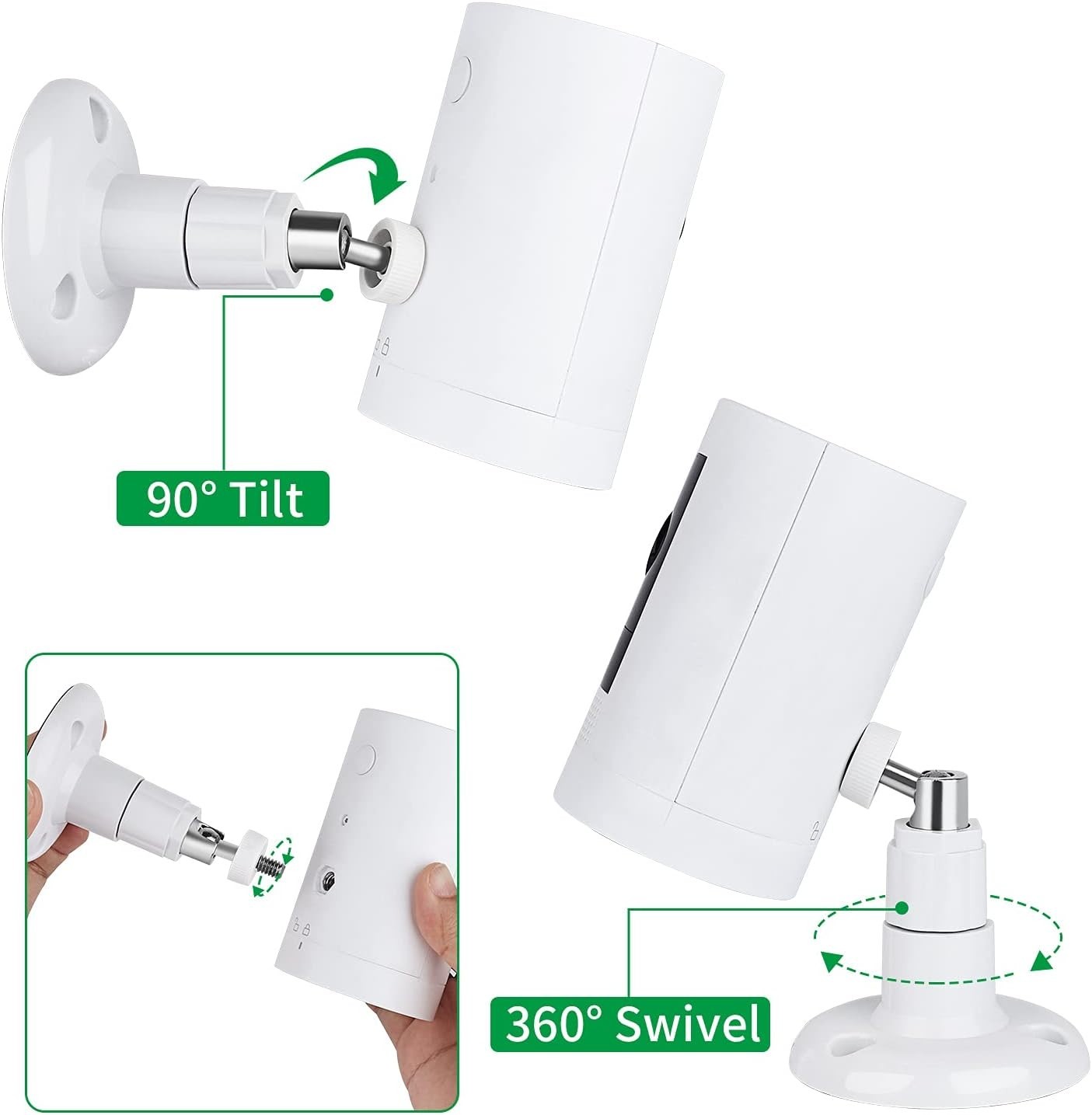2Pack Adhesive Wall Mount for Ring Stick Up Cam & Ring Outdoor Cam Plus, 360 ...