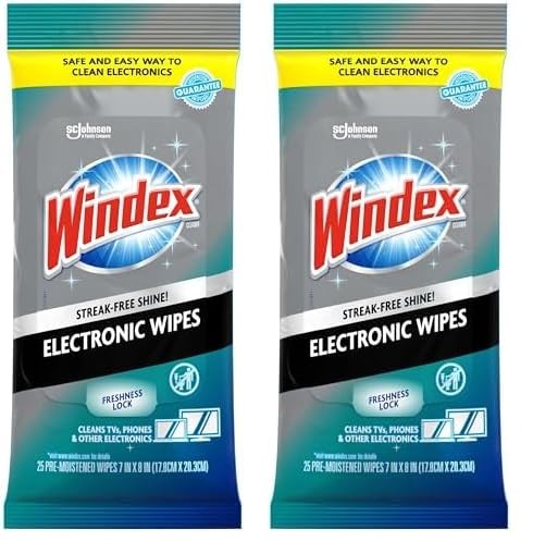 Windex Electronics Wipes, Pre-Moistened Screen Wipes Clean and Provide a