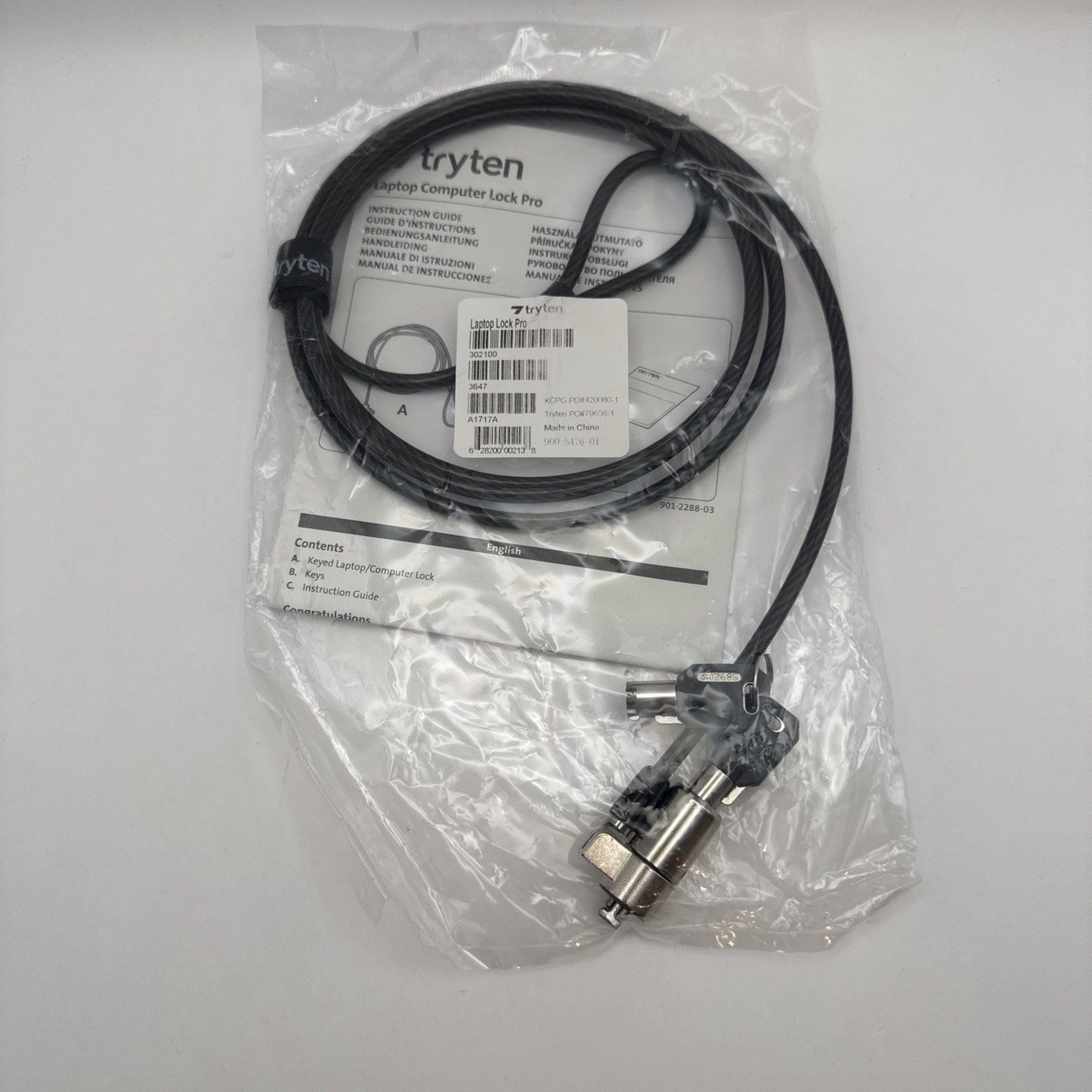 Tryten Keyed Computer and Laptop Lock Pro - New Factory Sealed