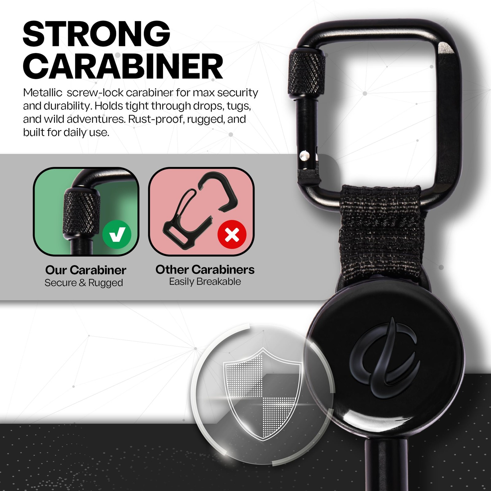 Clutchloop Anti-Theft Phone Tether - Universal Adhesive Anchor Retractable