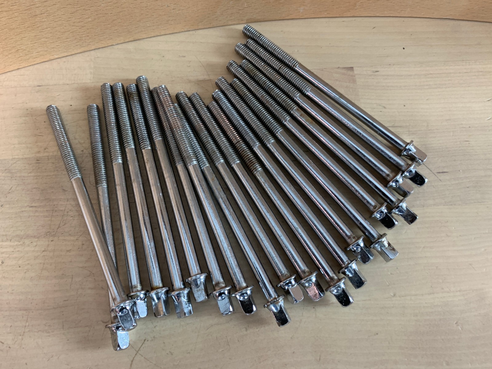 LOT of 20x Bass Drum TENSION ROD Parts 6mm M6 Thread Square Head 3-7/8" Import