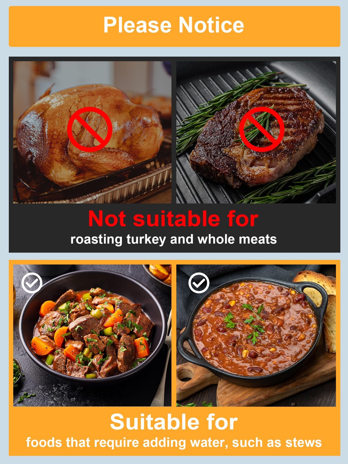 SMARTAKE Electric Roaster Liners, 10 Count Disposable 10-Pack, Clear