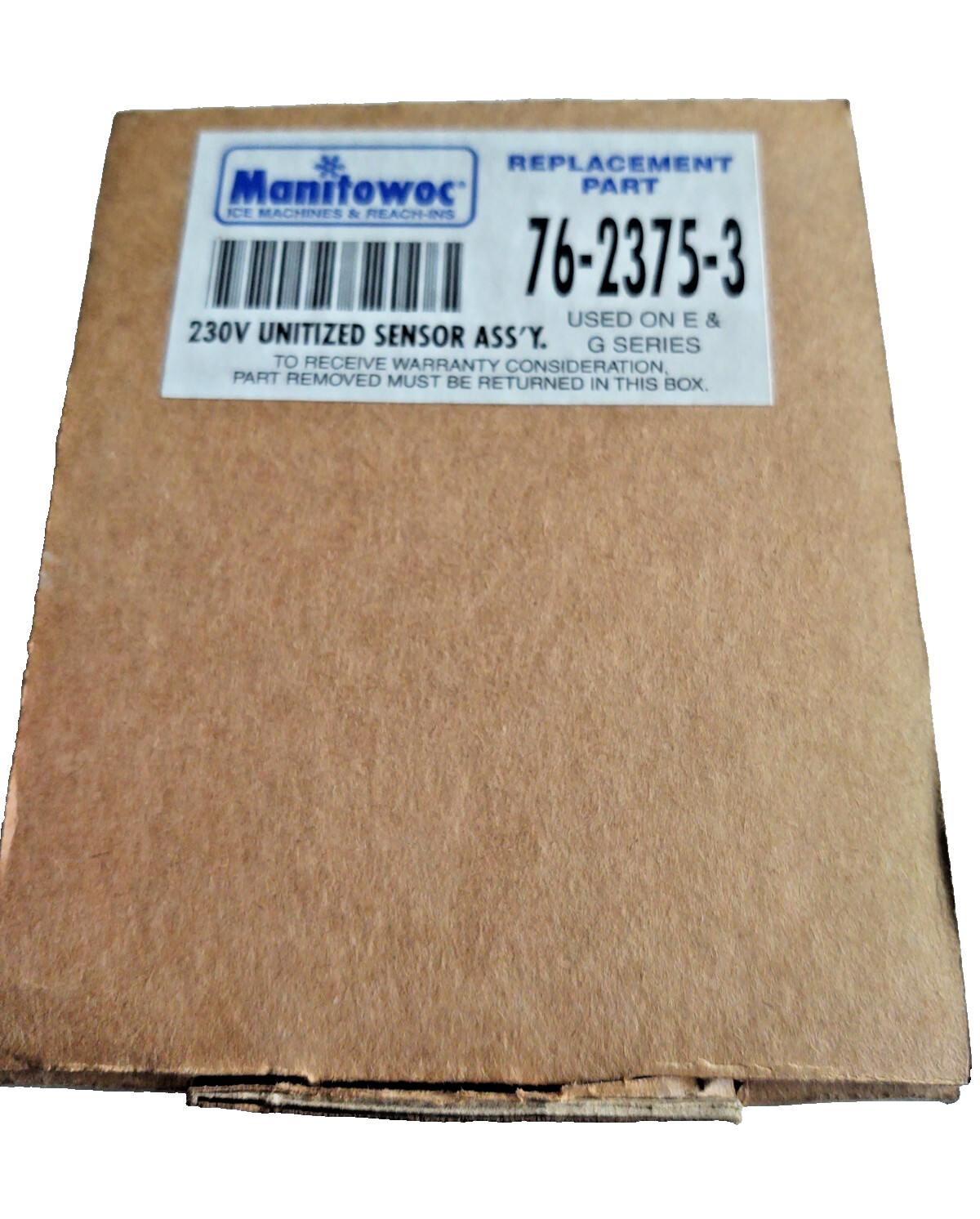 Manitowoc Ice 76-2375-3 / 230 V Unitized Sensor Assembly E & G Series NEW