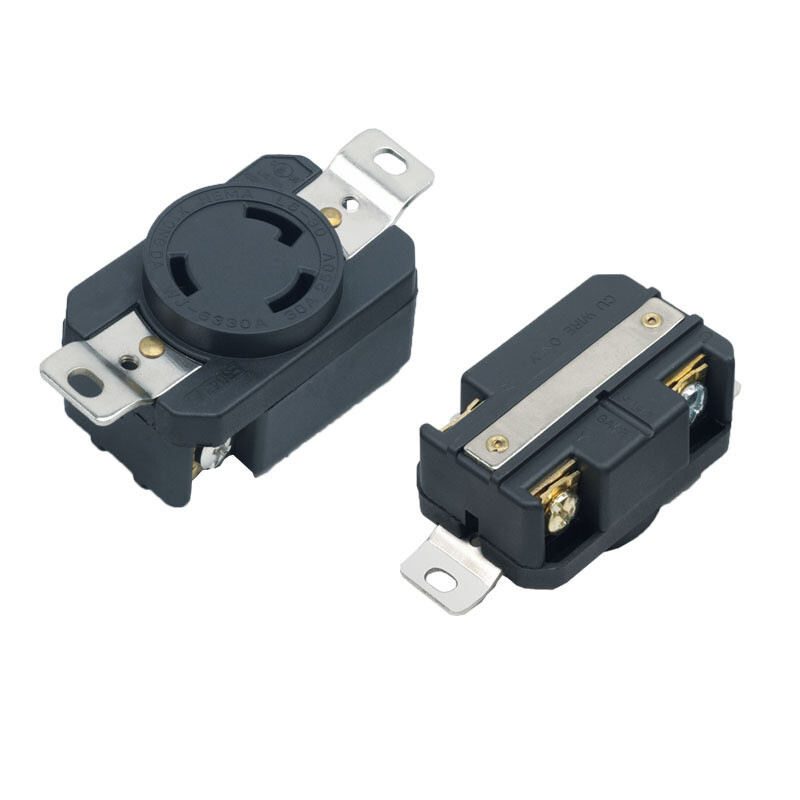 2 pcs Receptacle 2-Pole 3-Wire Locking Connector L6-30R Twist Lock 30A 250V