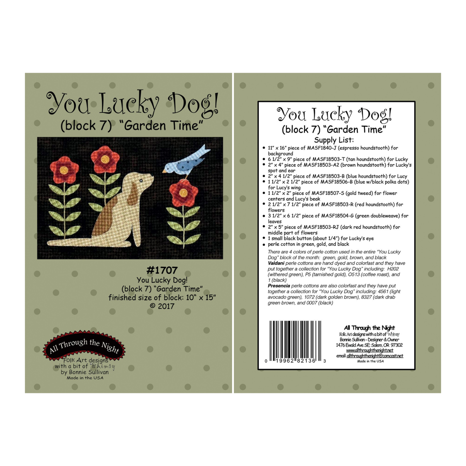 You Lucky Dog! Woolies Applique COMPLETE Quilt Pattern Set of 11 (NOT KIT)