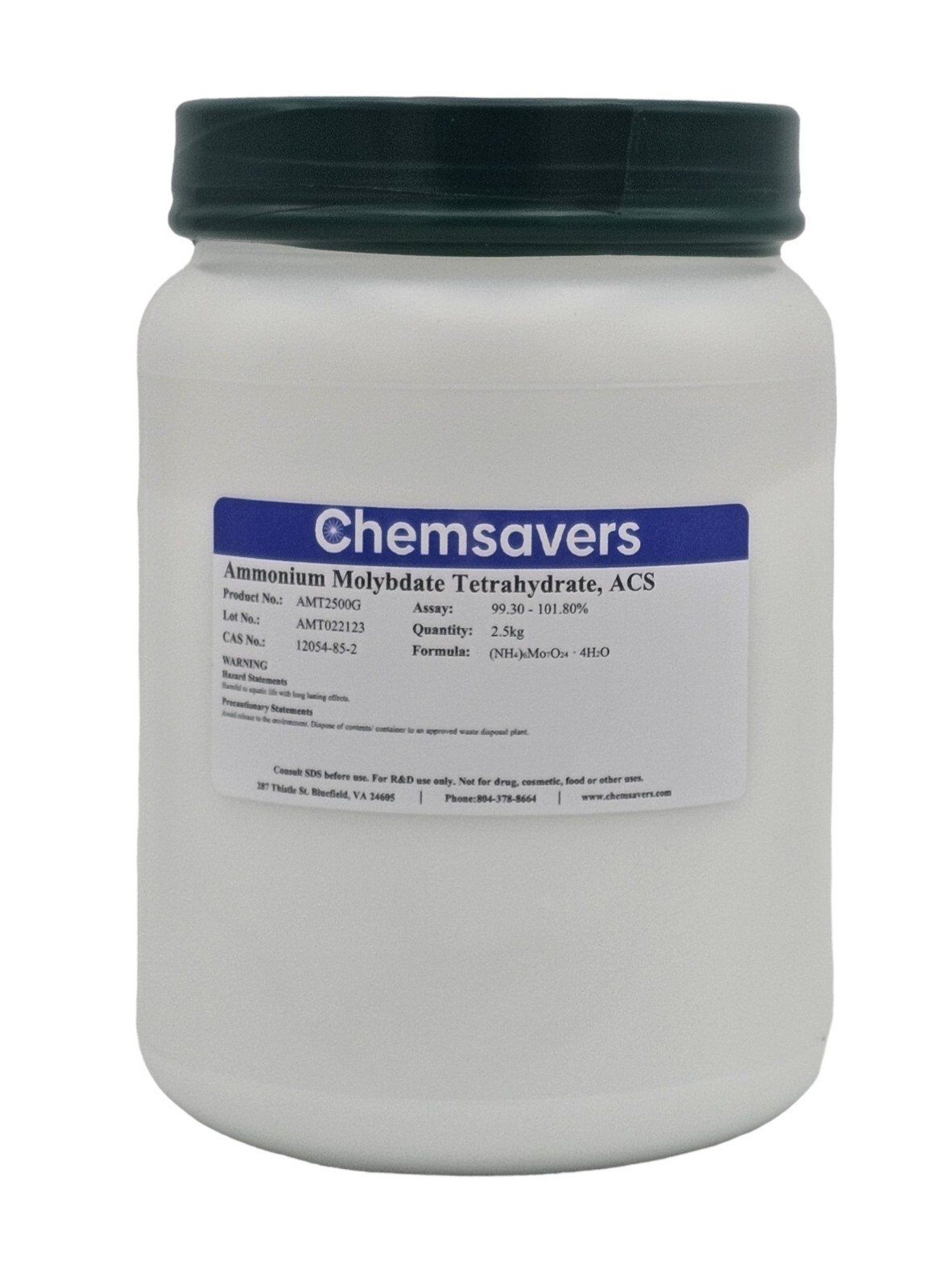 Ammonium Molybdate Tetrahydrate, ACS, 2.5kg