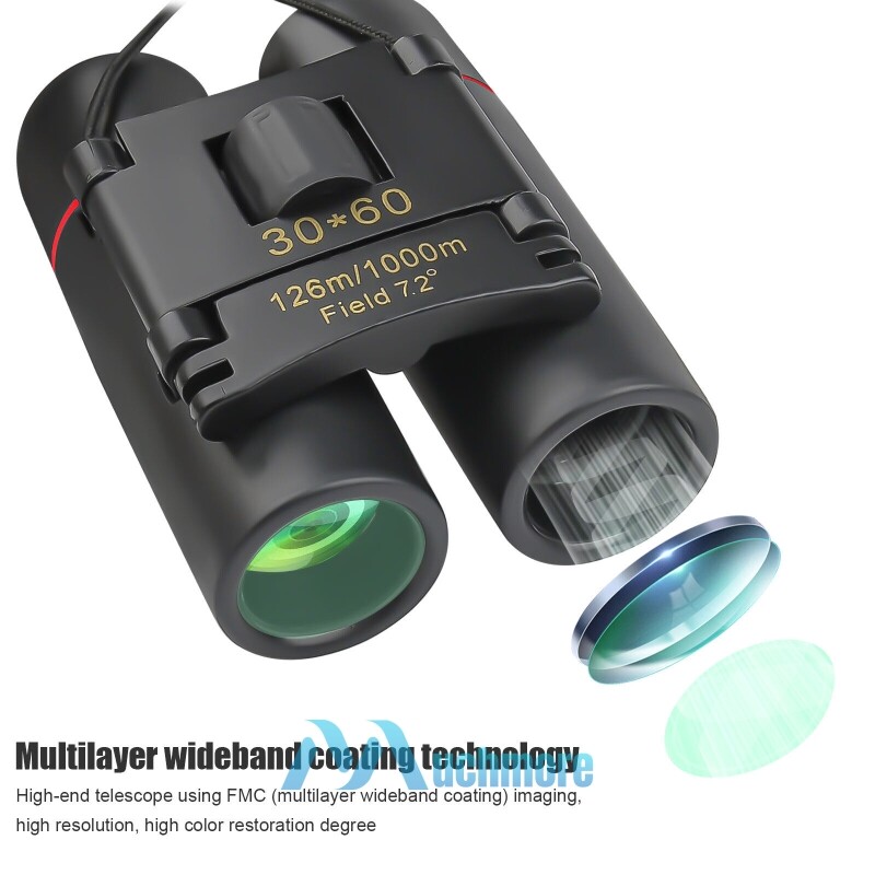 30x60 Day Night Vision Binoculars Folding Telescope BAK-4 Waterproof Army Goggle