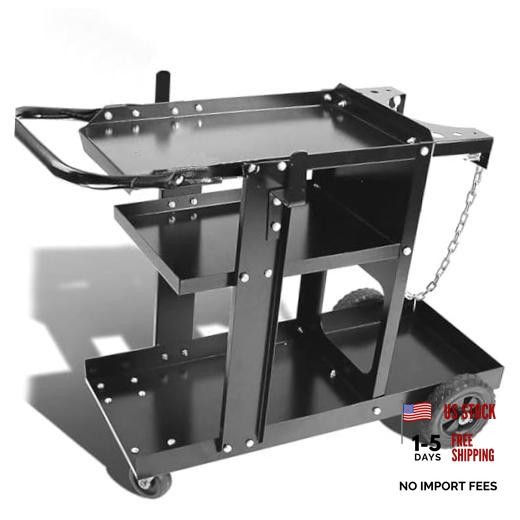 Welding Cart for Mig Welder - Table Top Cabinet with Gas Bottle Storage -