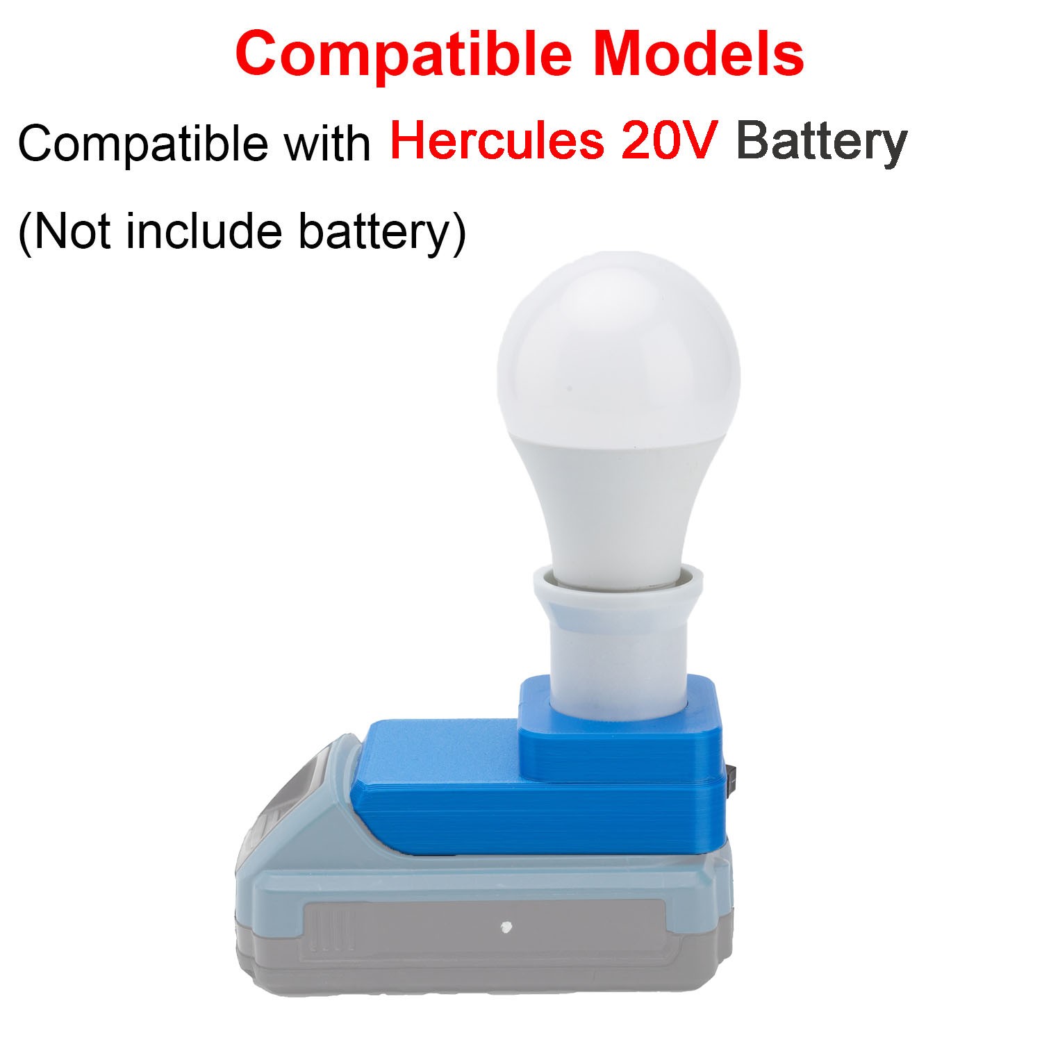 For Hercules 20V Series Battery Powered E27 Bulb Lamp Emergency LED Work Light