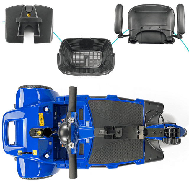 3 Wheel Mobility Scooter Electric Powered Mobile Folding Wheelchair Device US