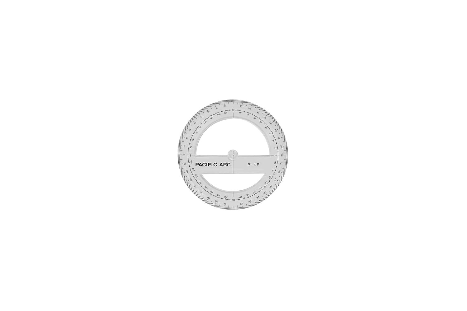 4 Inch 360 Degree Plastic Circular Protractor Clear…