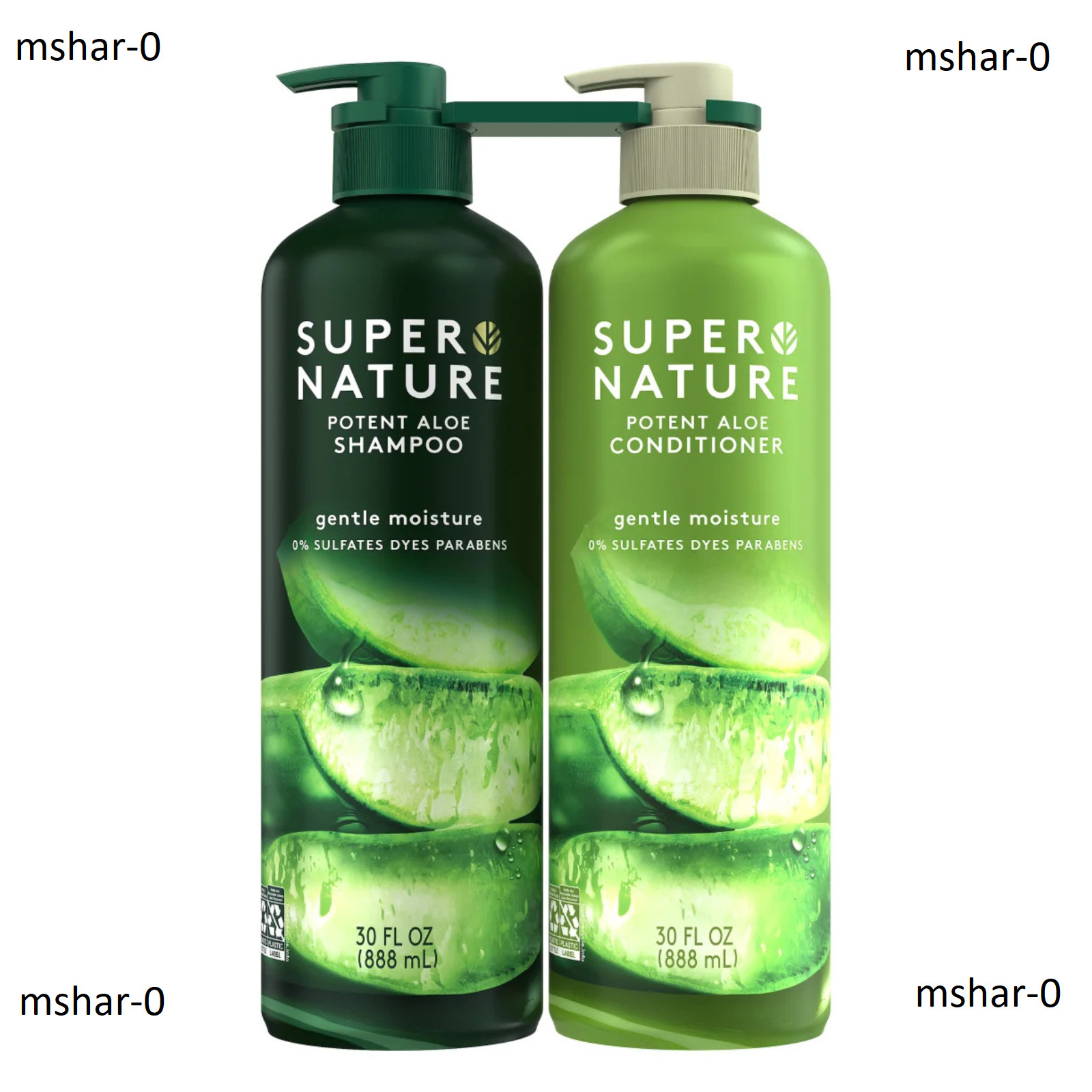 Super Nature Potent Aloe Gentle Moisture Shampoo & Conditioner Set, 30 fl oz